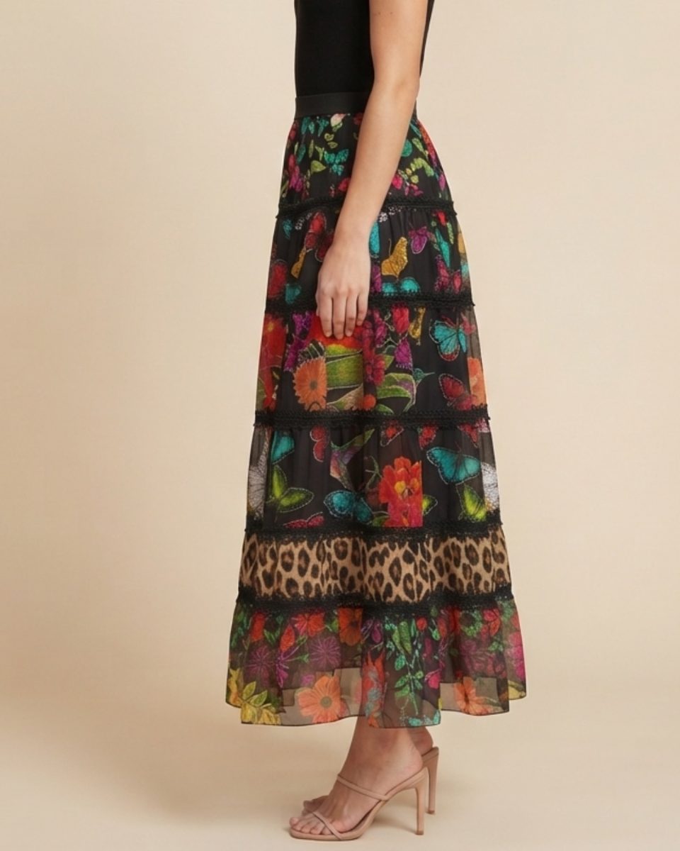 Alice + Olivia Butterfly Maxi Skirt