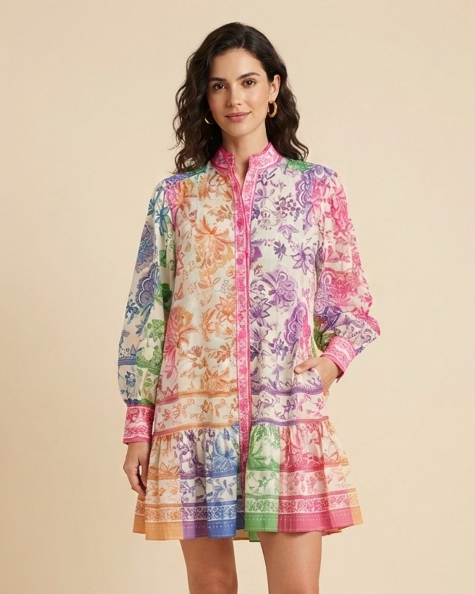 Karolina Multi Patterned Dress
