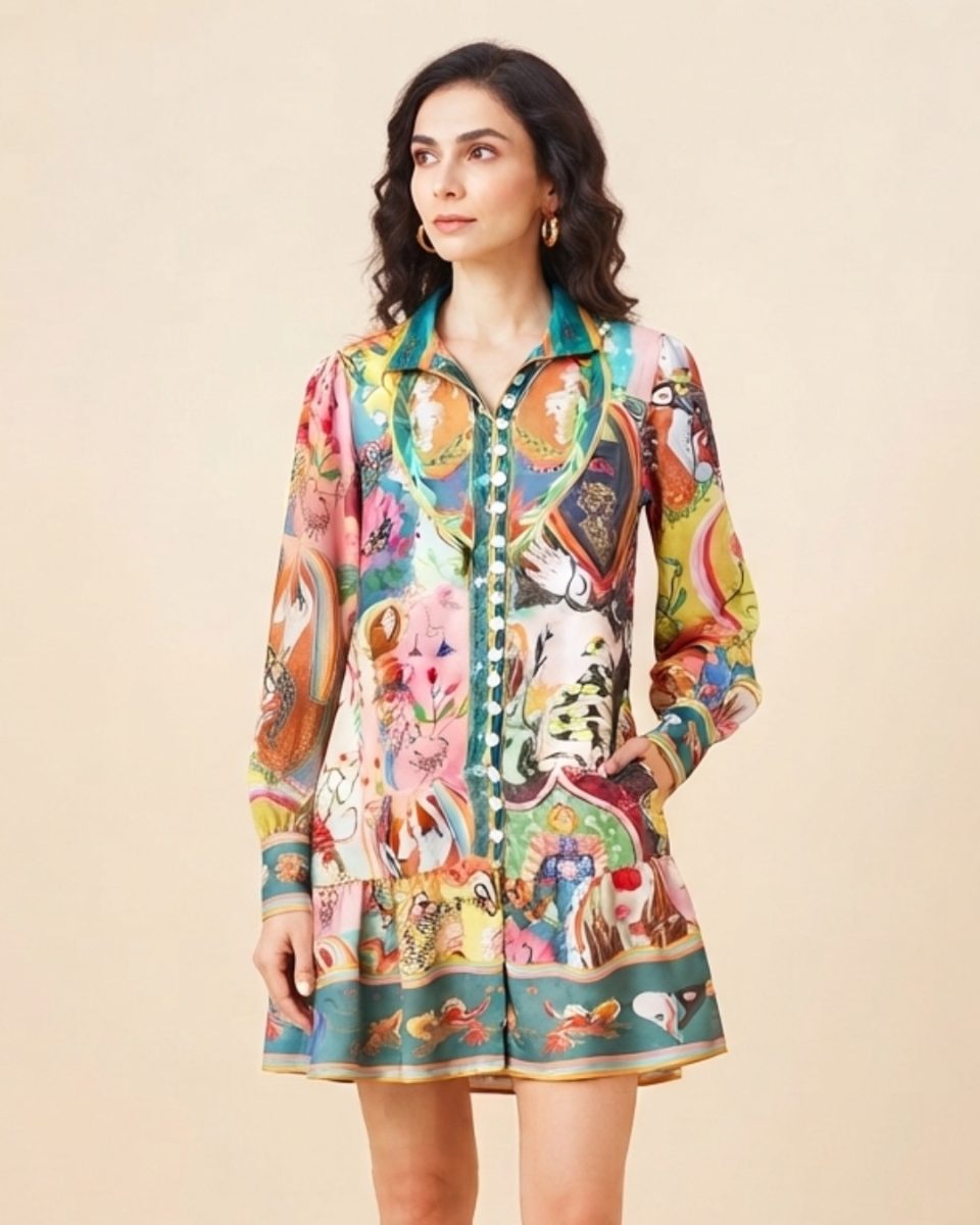 Boutique Multi Colour Short Dress