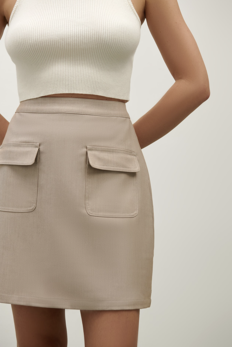 James Mini Skirt - Light Mocha