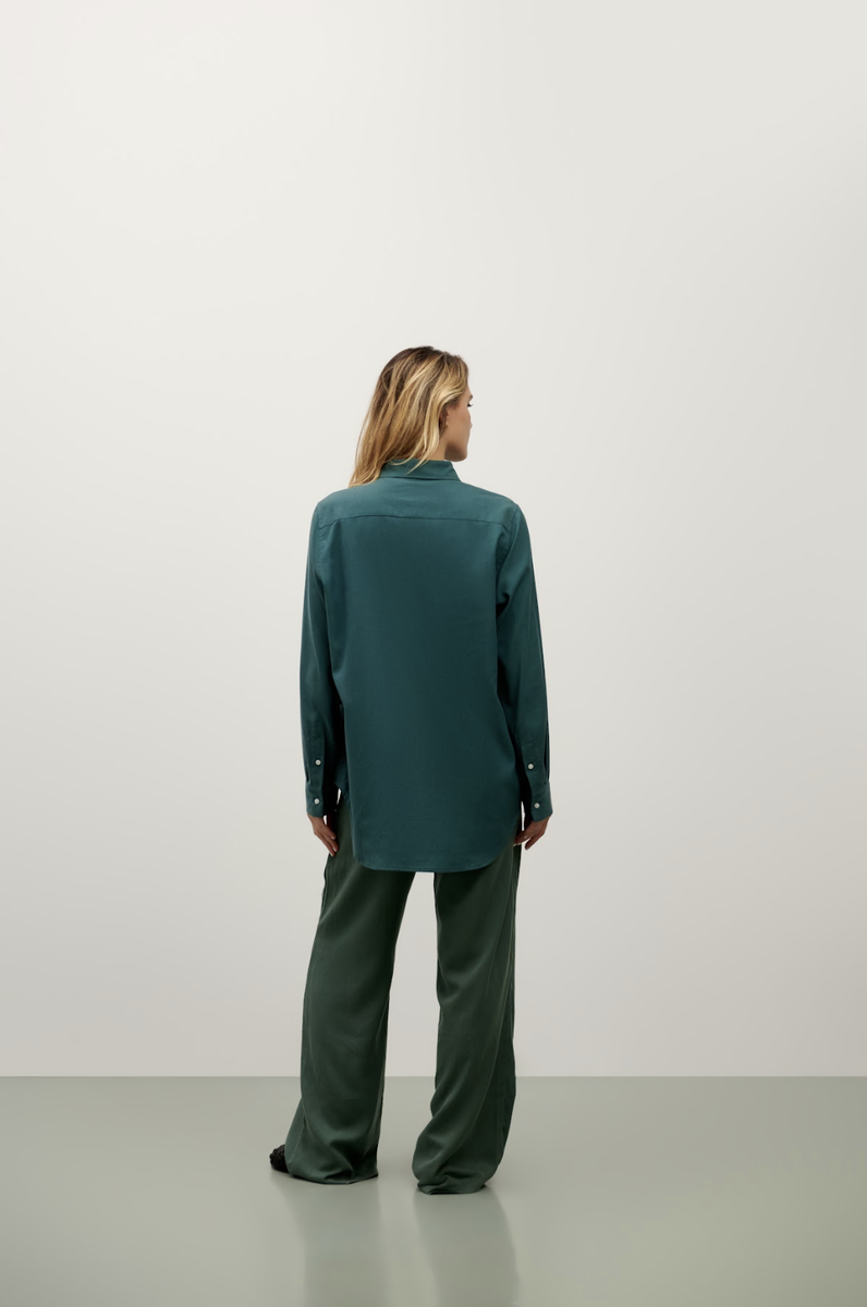 Avery Button Down - Evergreen Green