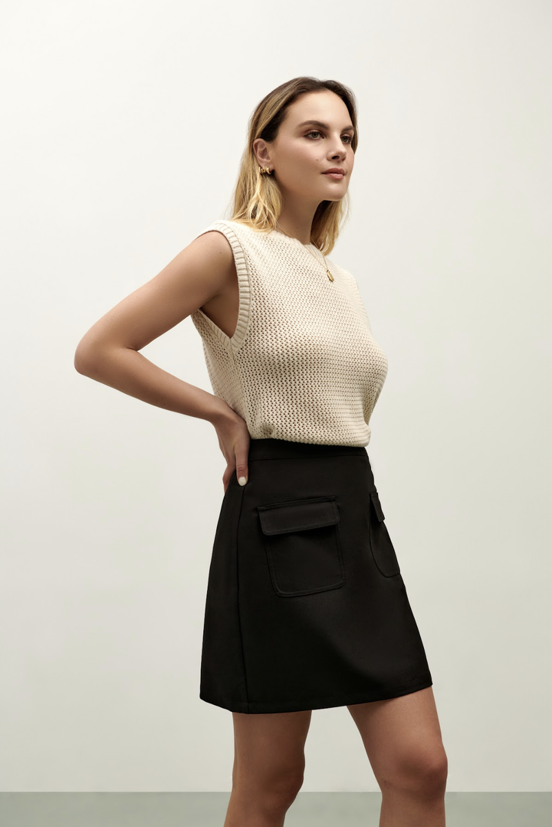 James Mini Skirt - Black
