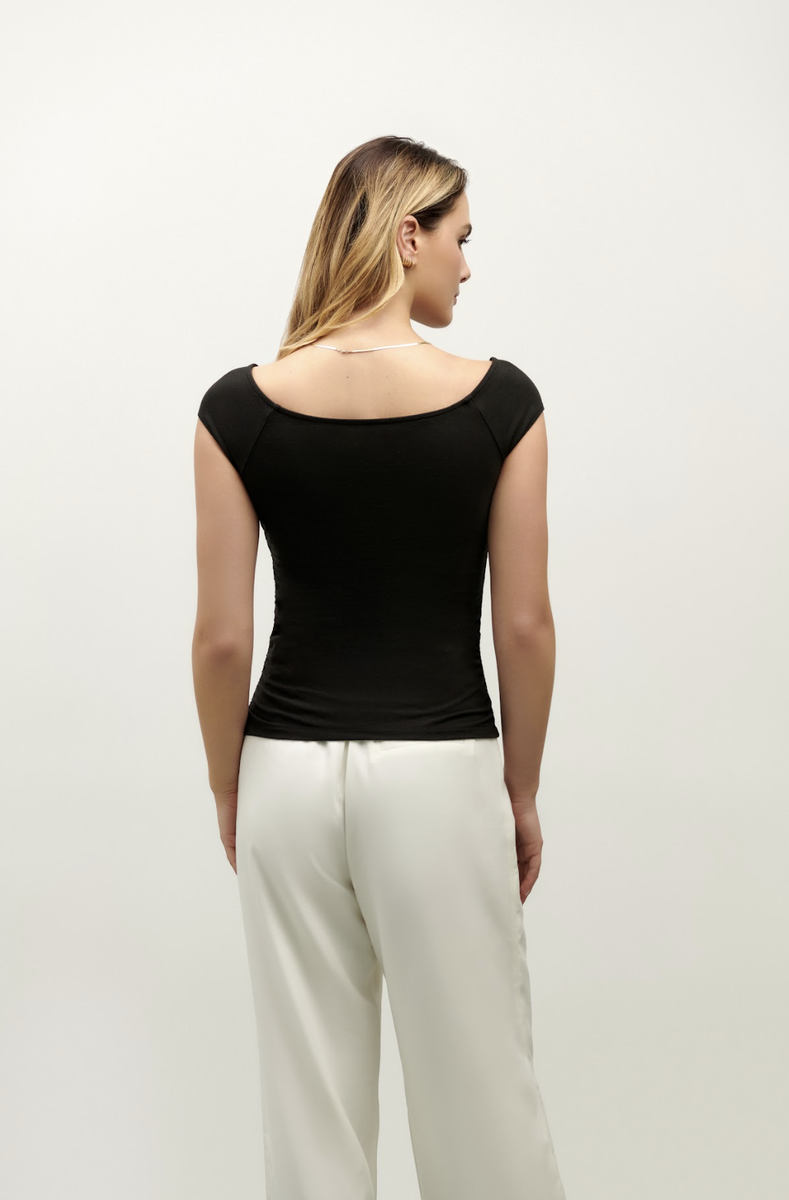 Brigitte Poised Top - Black