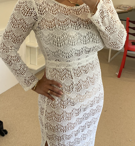 Crochet Lace sheer beach dress