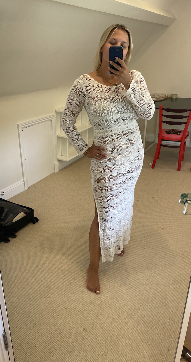 Crochet Lace sheer beach dress