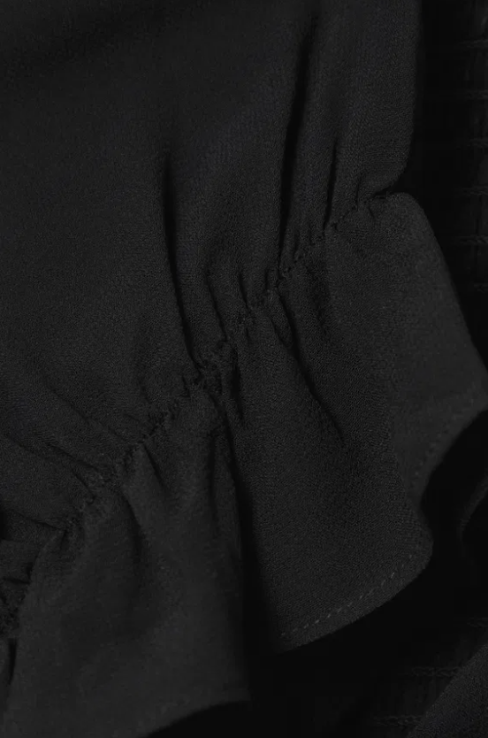 Delevan Black Viscose Top