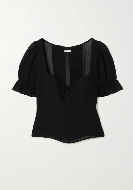 Delevan Black Viscose Top