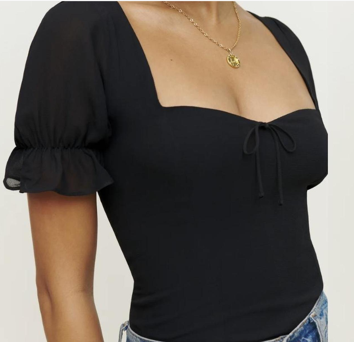 Delevan Black Viscose Top