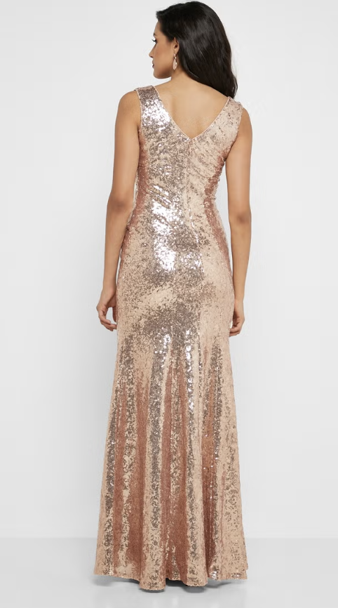 Champagne Sequin Party Dress