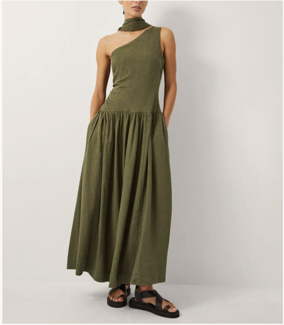 India Edit x Monsoon Leila One Shoulder Dress