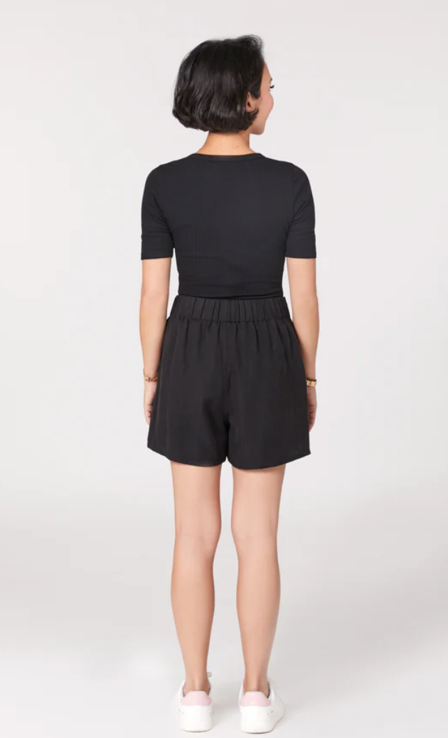 Pointelle V-neck Henley Bodysuit