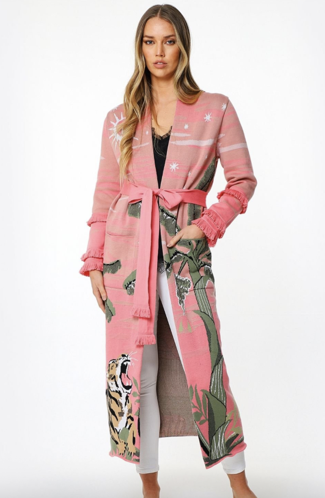 Hayley Menzies Printed Tiger Cardigan