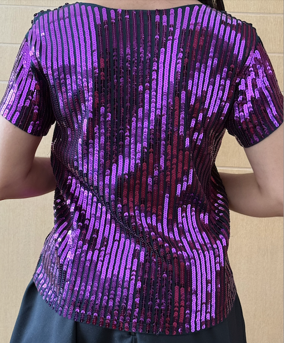 Miu Miu Purple Sequin Top