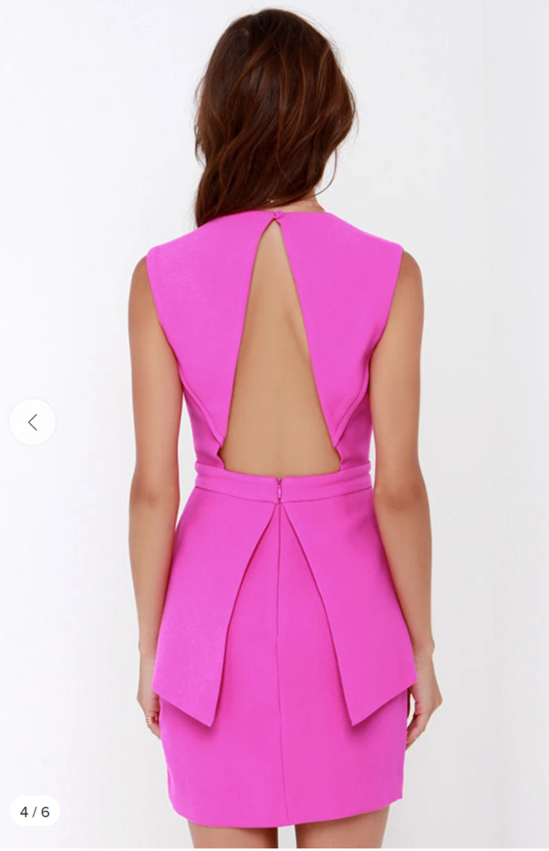 Finders Keepers Fuscia V neck dress size XS