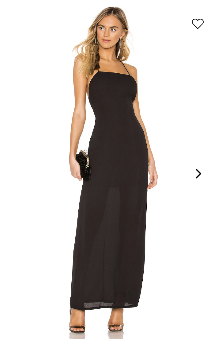 Superdown Evie Tie Back Maxi Dress