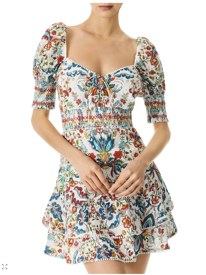 Alice & Olivia Crawford Floral Mini Dress