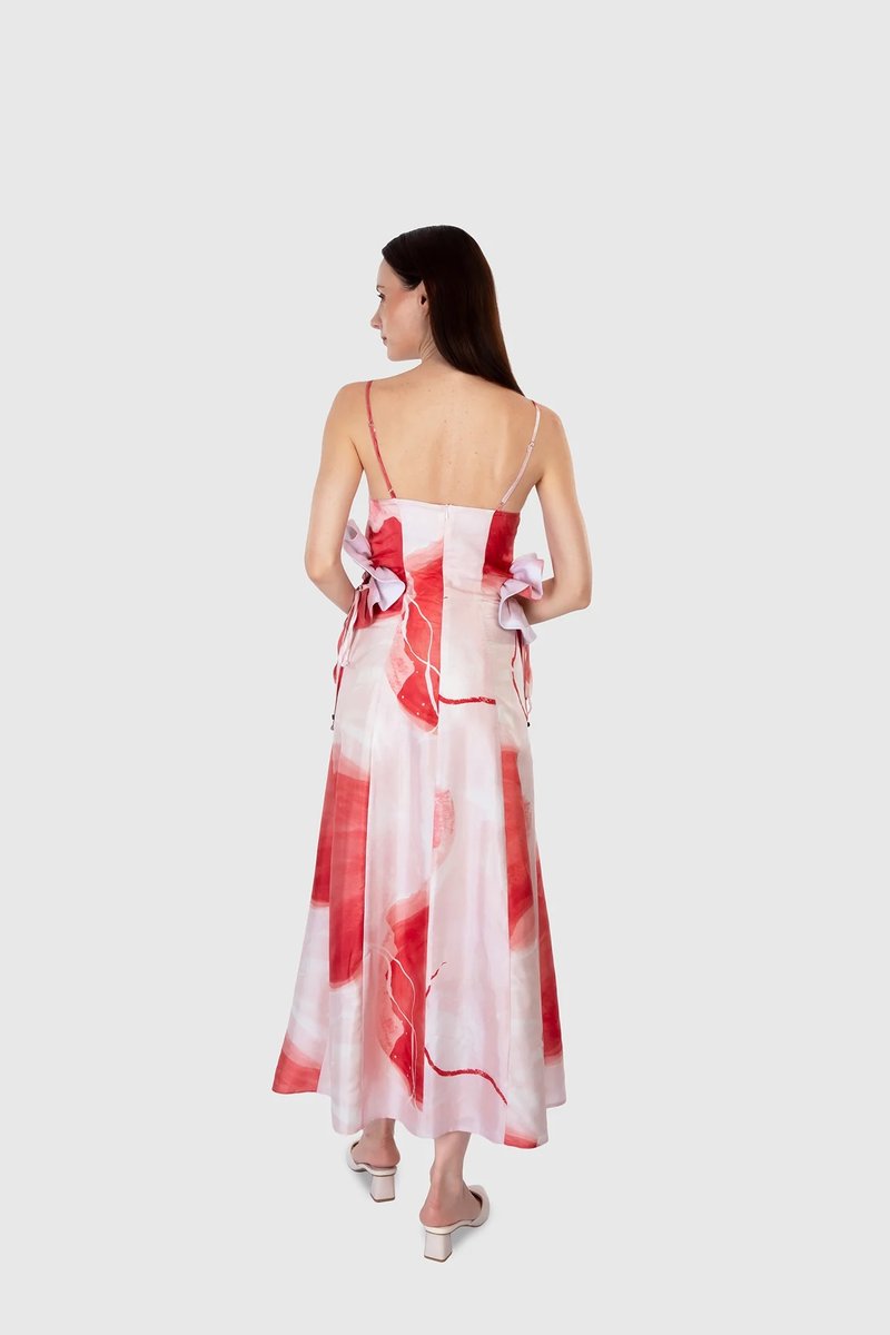 Spaghetti Strap Maxi Dress - M