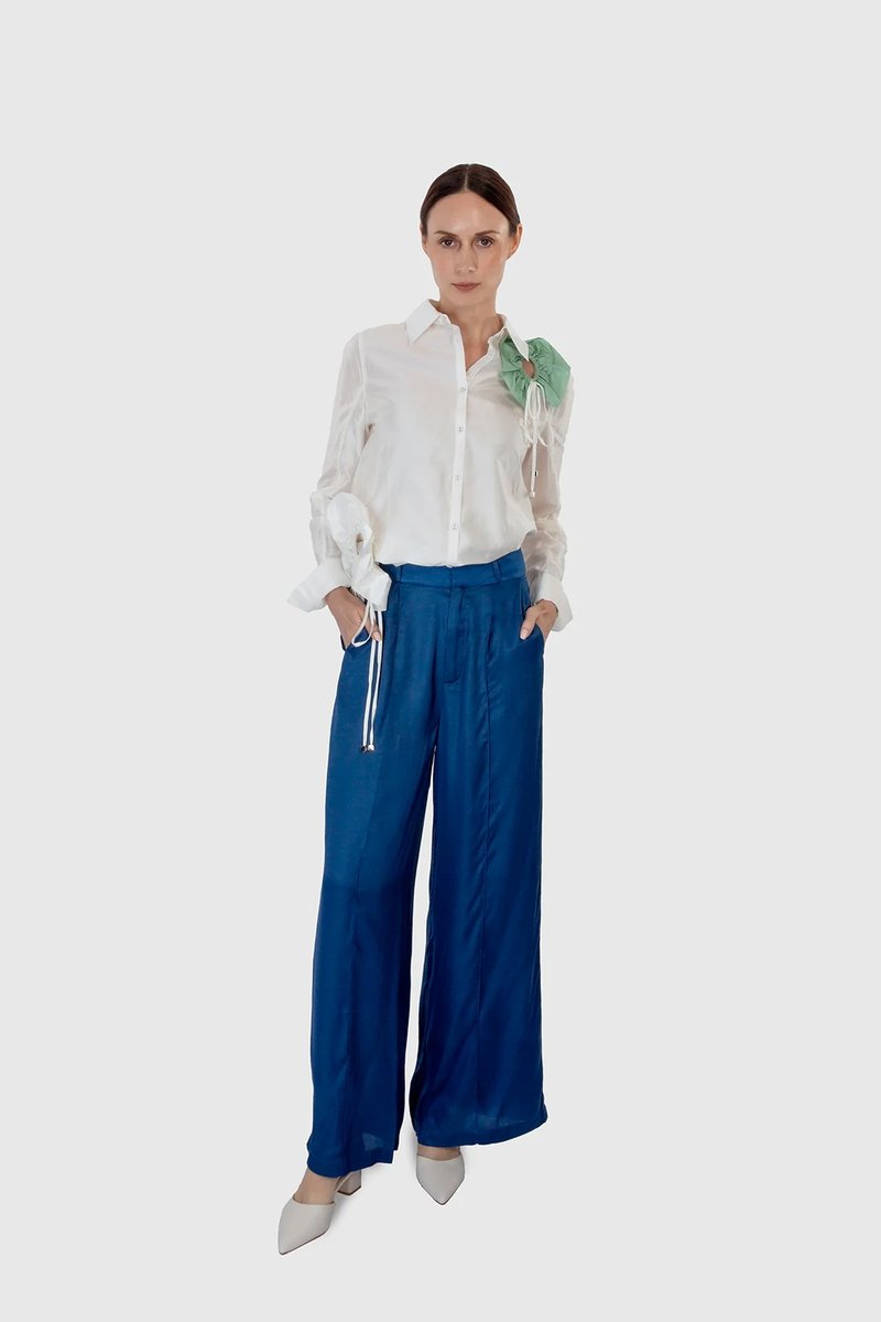 High-Waisted Suit Pants - L