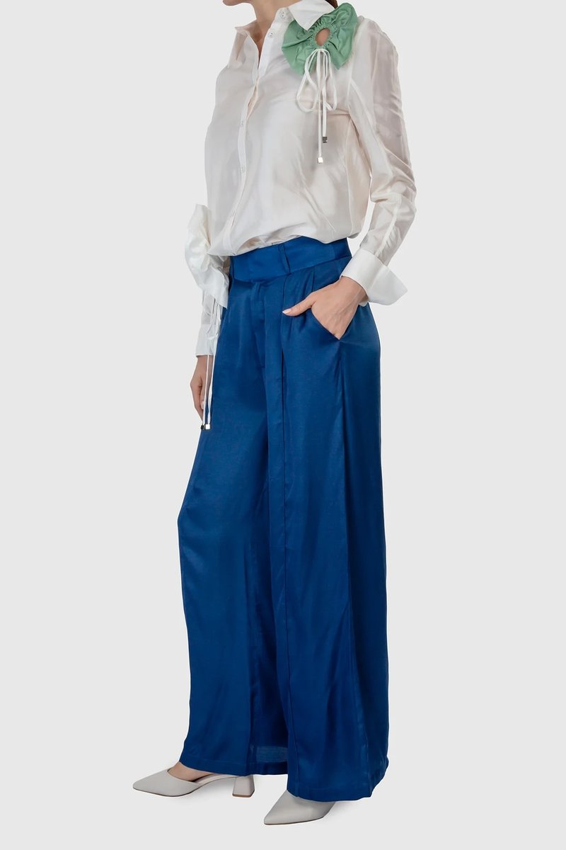 High-Waisted Suit Pants - L