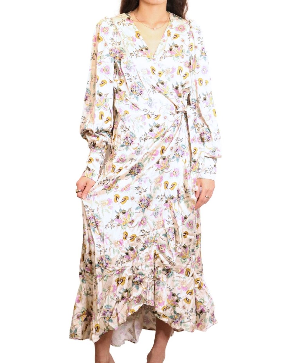 Floral Wrap Long Dress