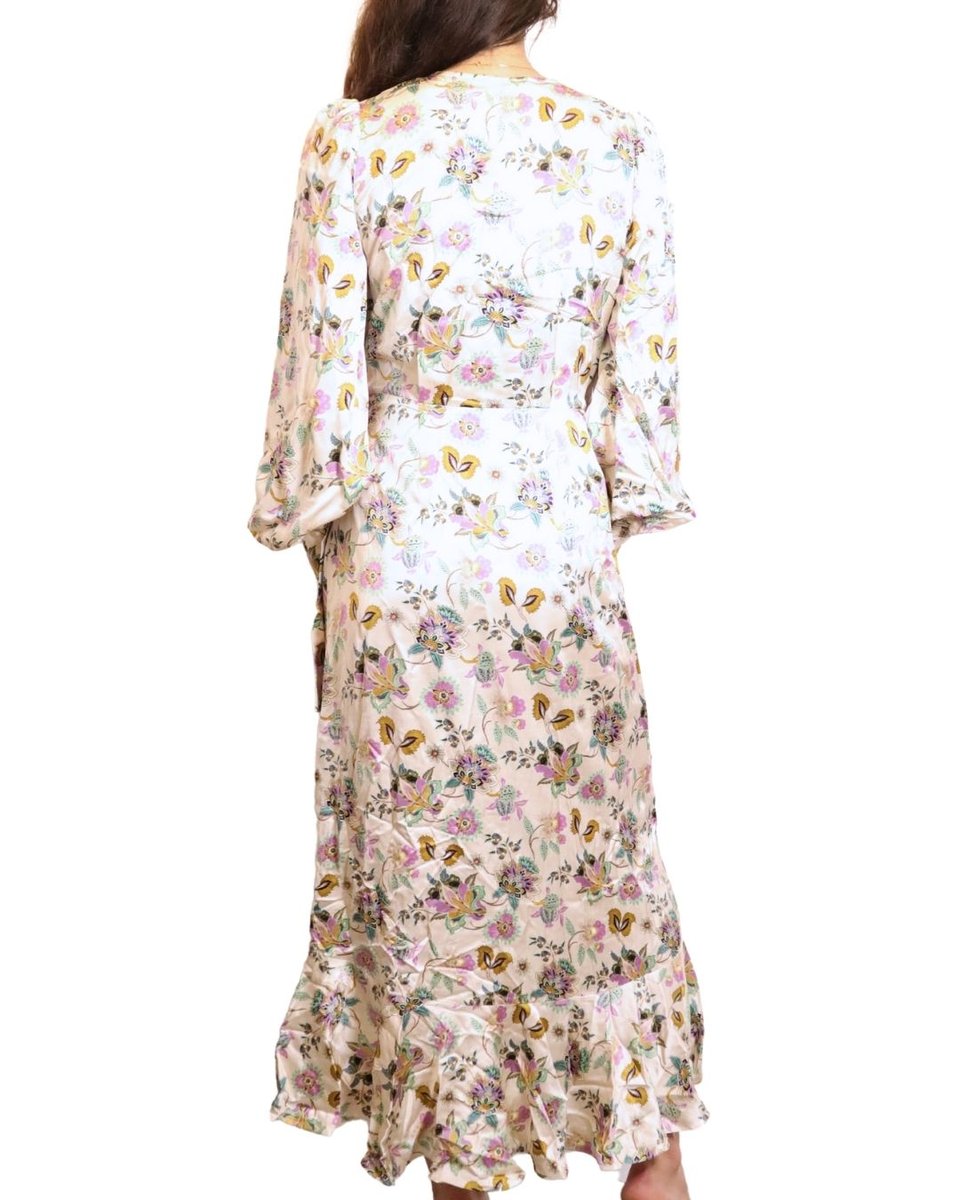 Floral Wrap Long Dress