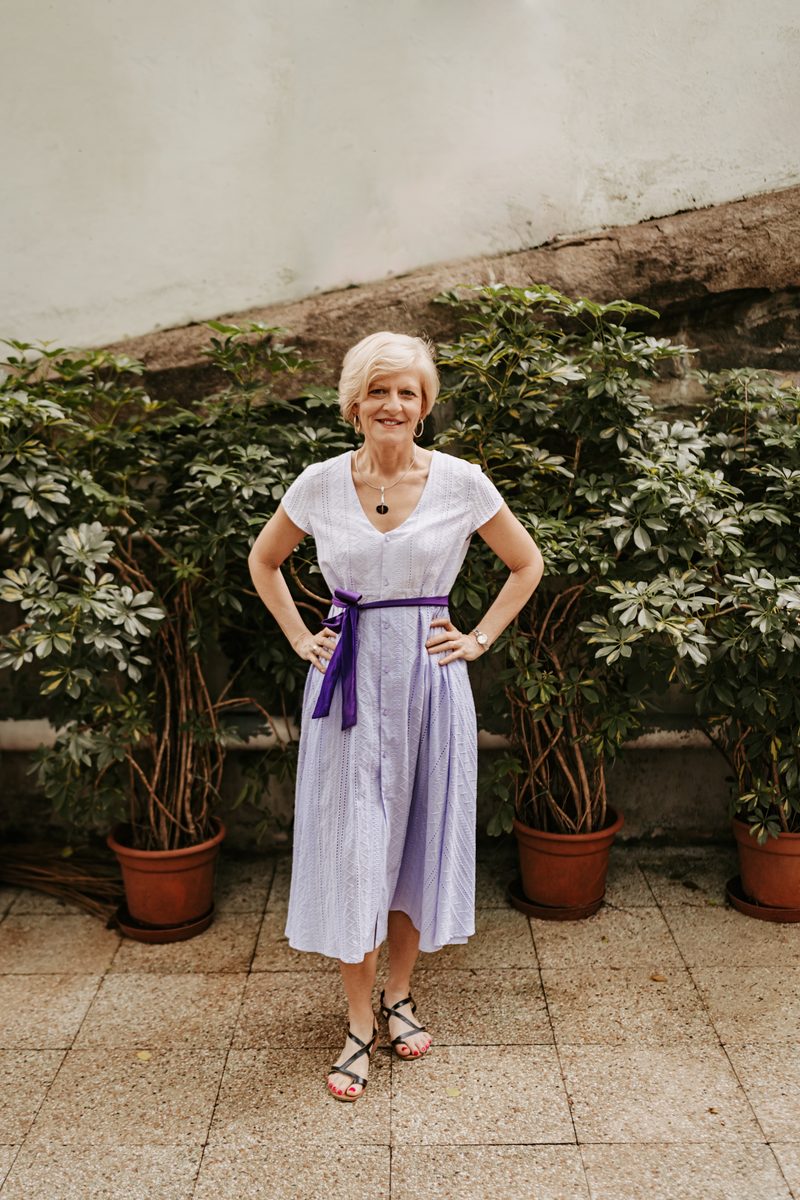 Barcelona Sangallo Dress Purple