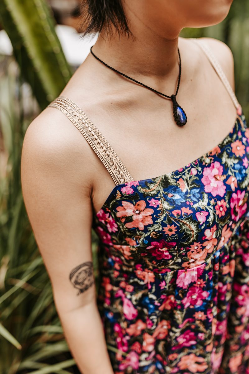 GREEK DRESS FLOWER PRINT