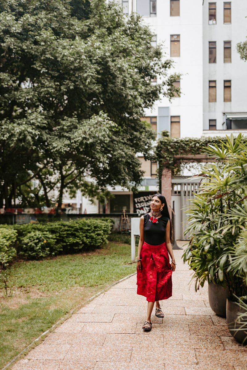 SAN FRANCISCO SKIRT 3/4 LENGTH RED