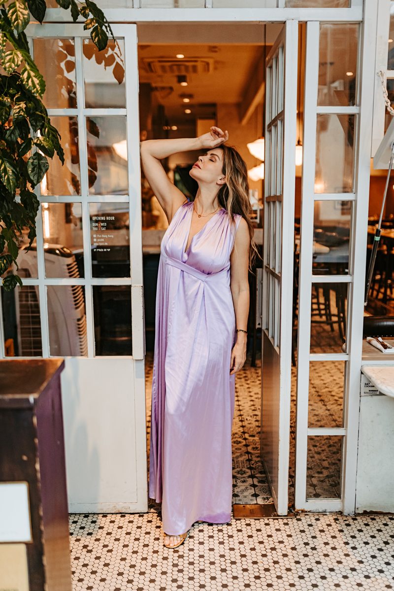 SORRENTO DRESS WITH CHARMS PURPLE