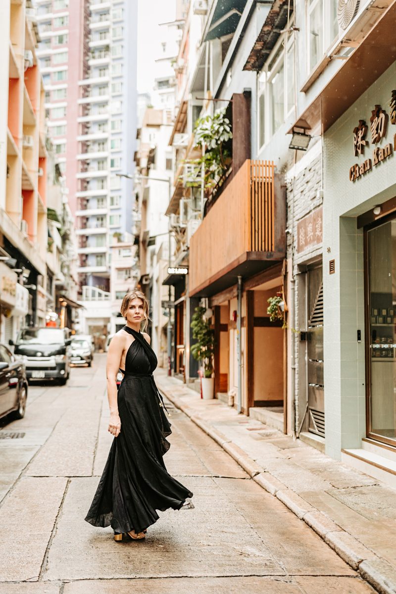 LINEN SKIRT BLACK