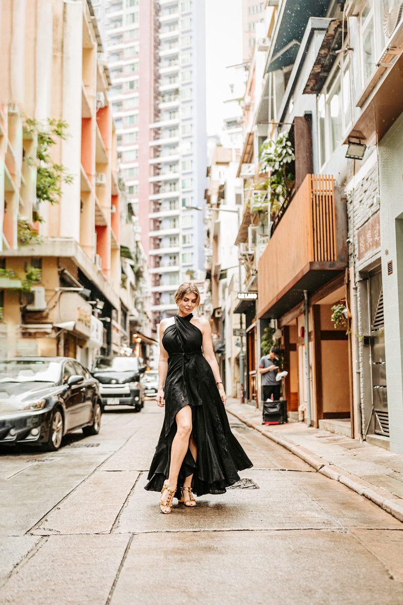 LINEN SKIRT BLACK
