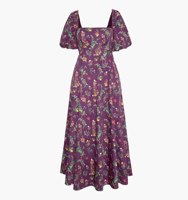 Hill House Purple Matilda Dress Magic Orchard Print