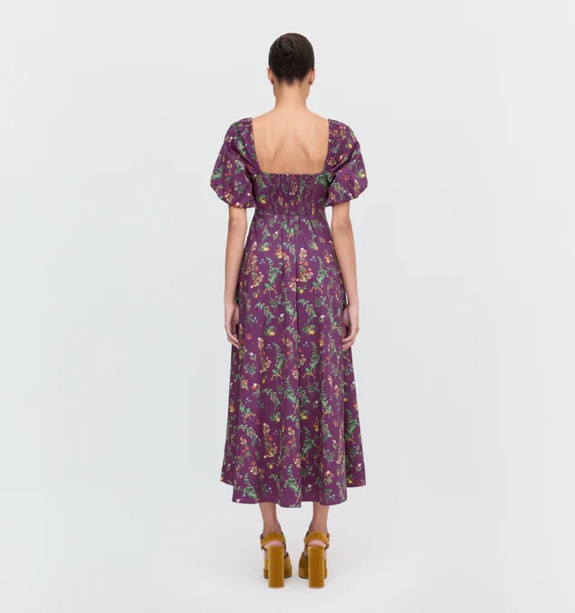 Hill House Purple Matilda Dress Magic Orchard Print