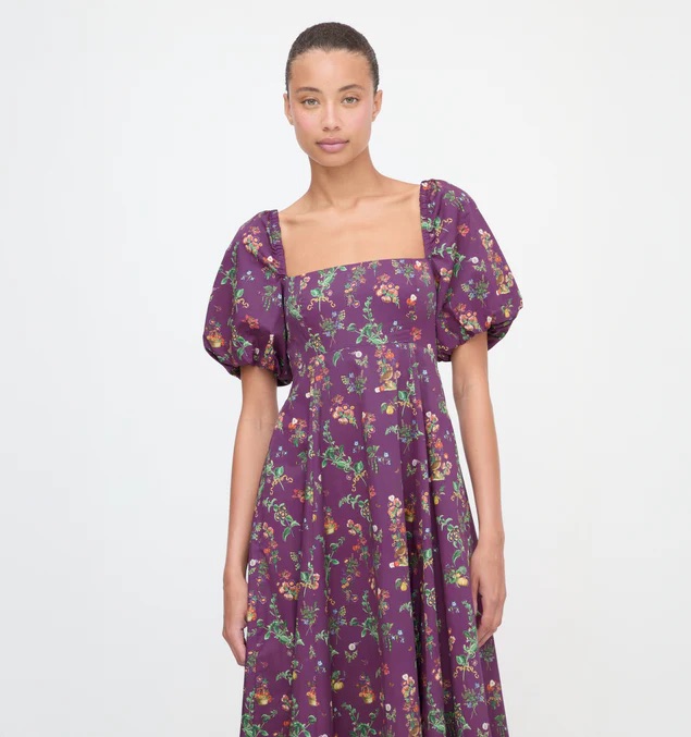 Hill House Purple Matilda Dress Magic Orchard Print