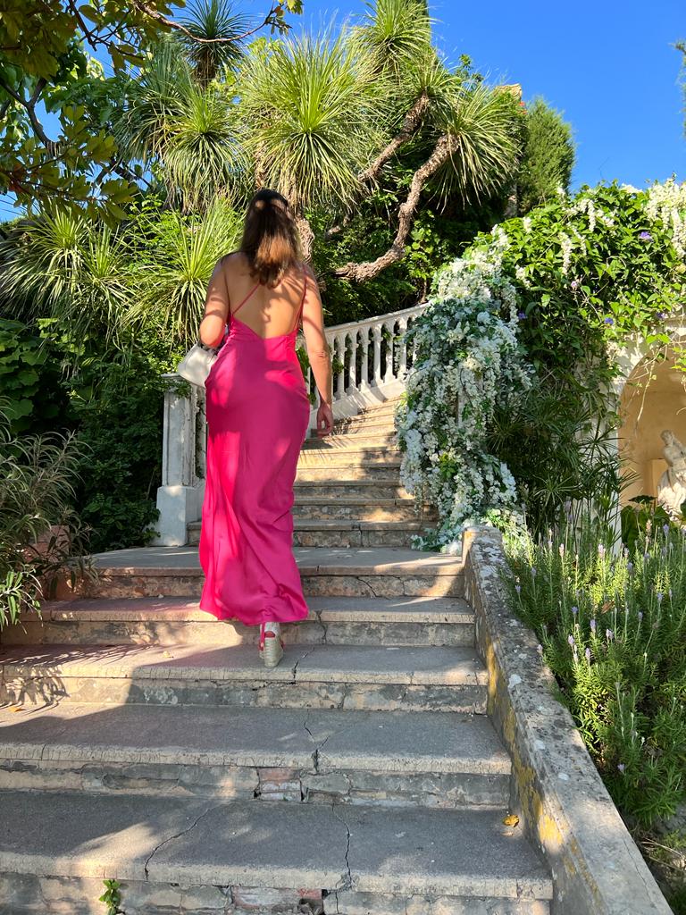 Pink Misha Floor Length Dress