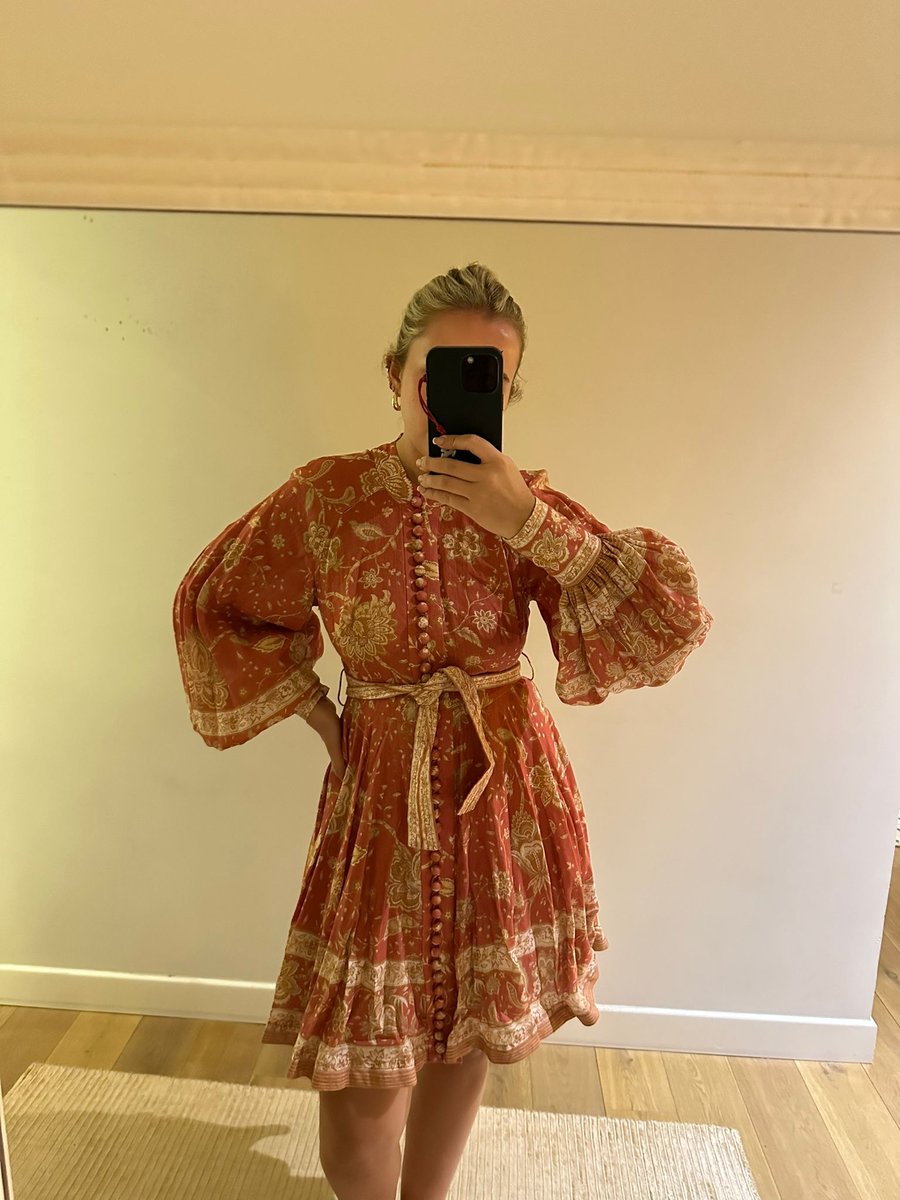 ZIMMERMANN Veneto Border Short Dress