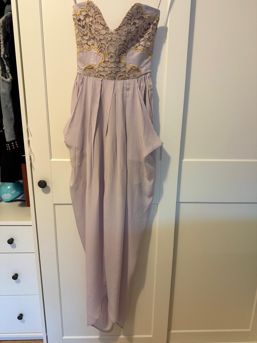 Alice McCall lilac and yellow lace top chiffon dress US 2 / AUS 6