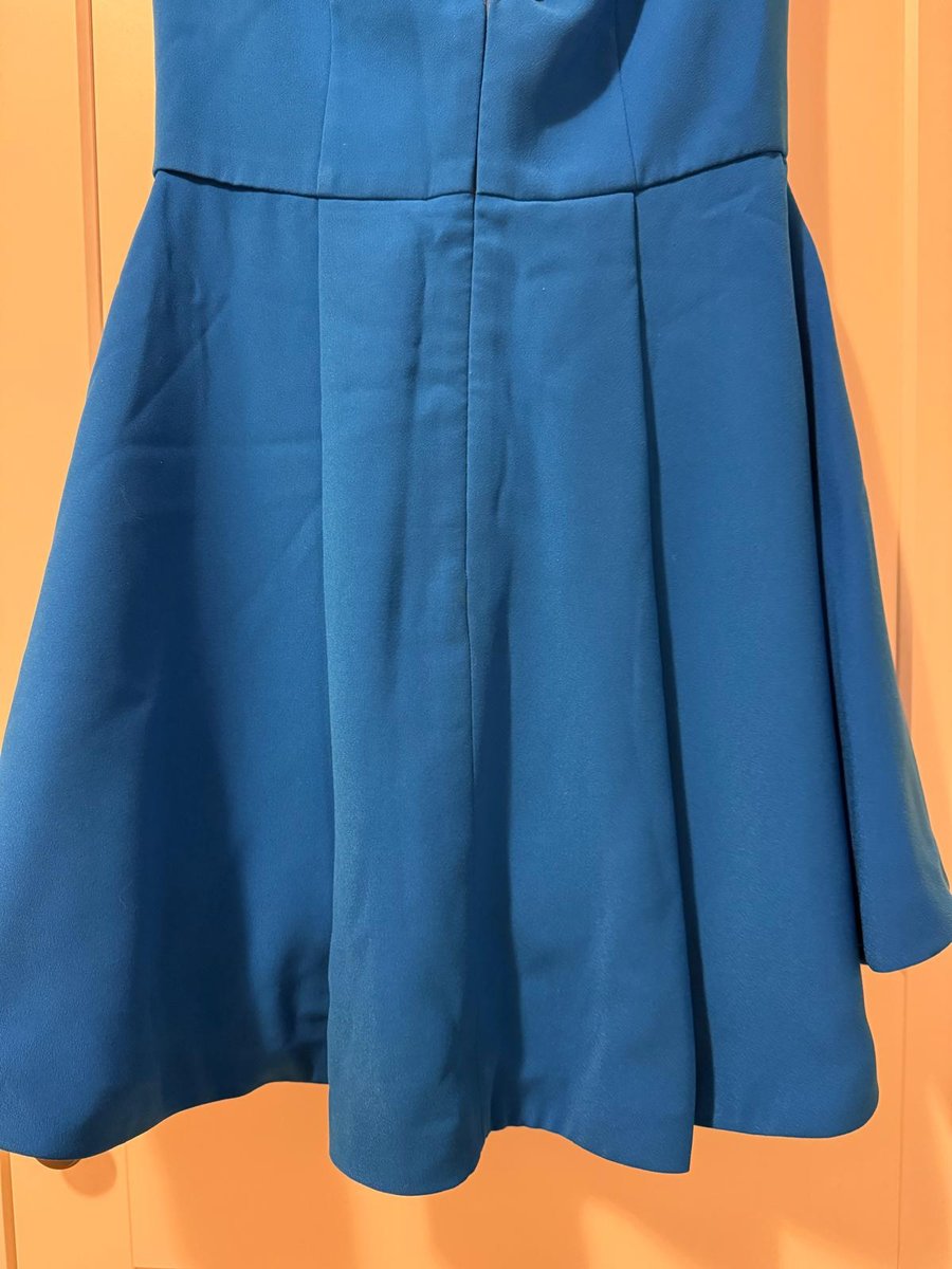 Cobalt blue off the shoulder mini dress