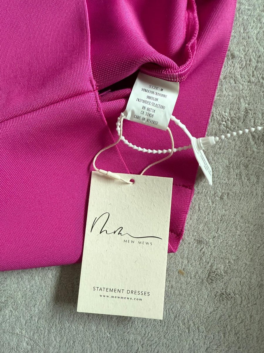 Fuscia feather top bodycon dress (Brand new with tags)