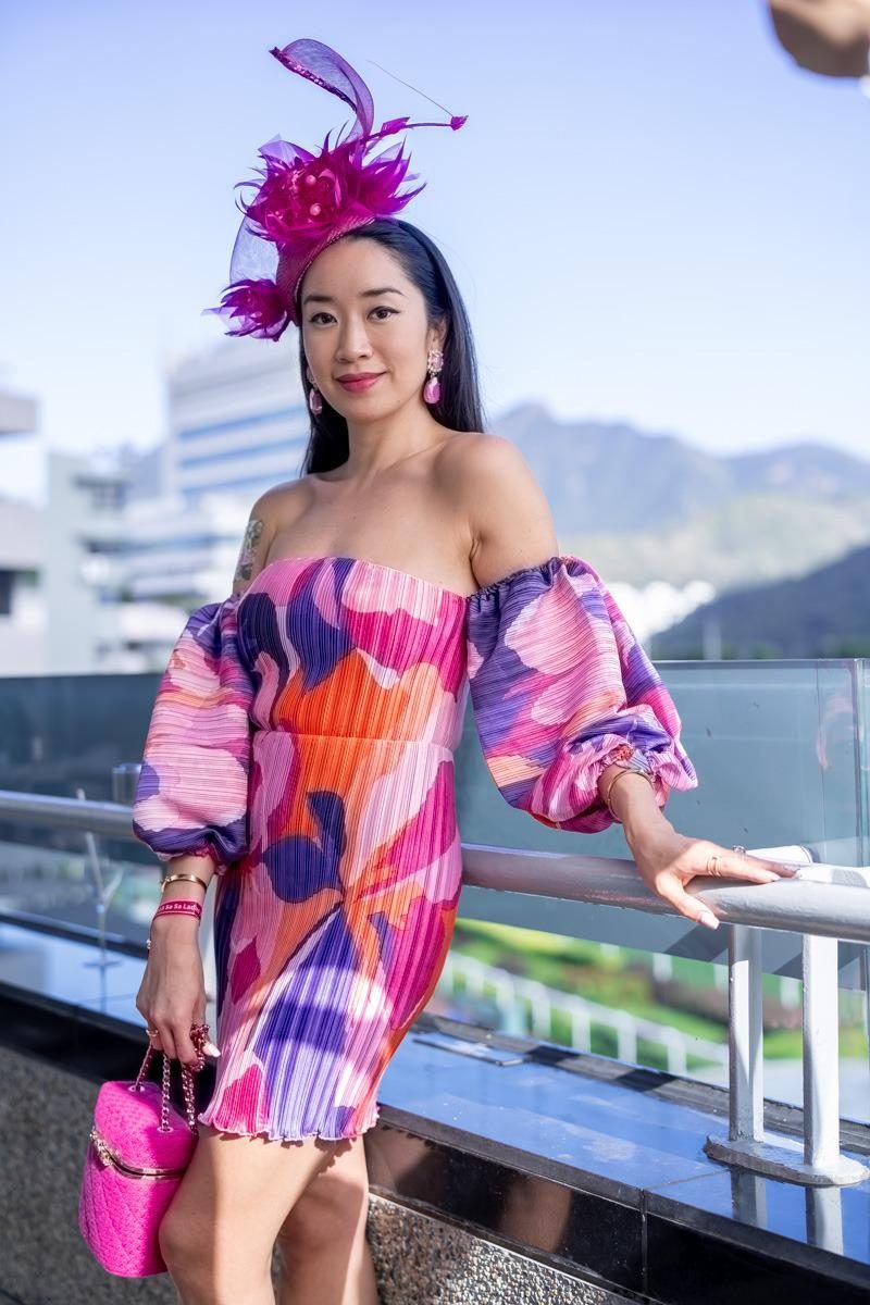 Magenta pink fascinator