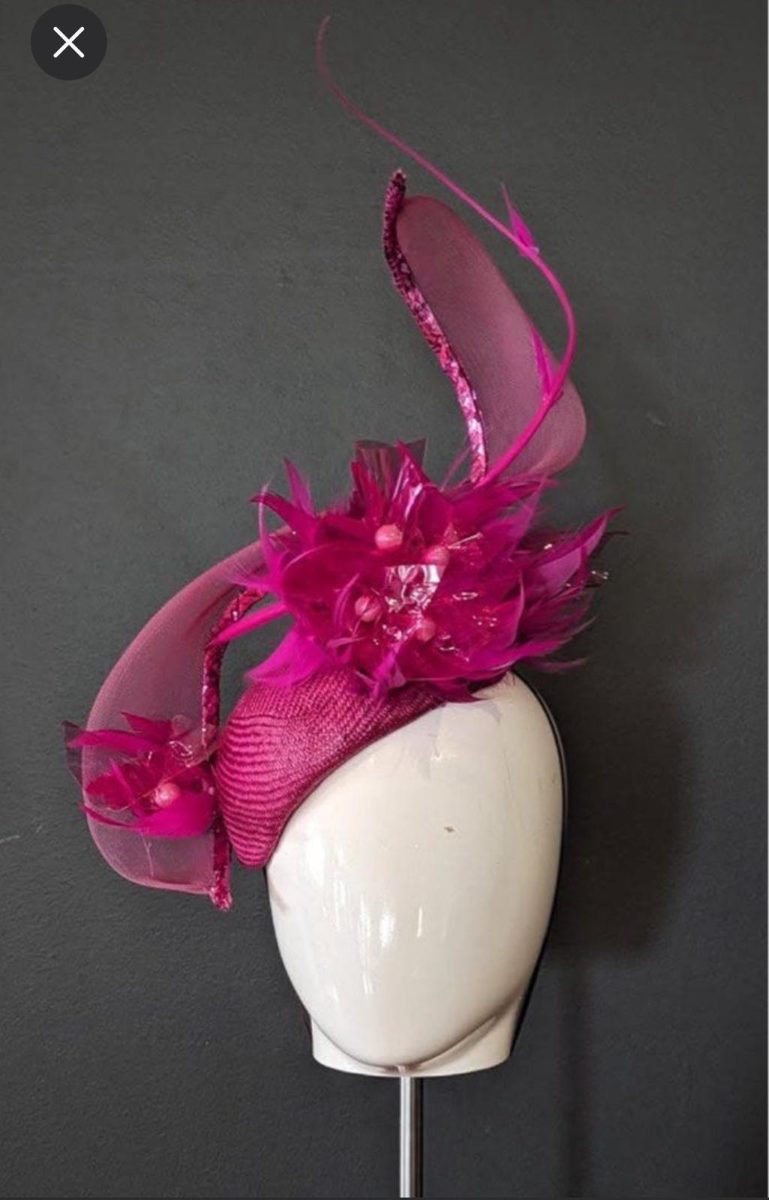 Magenta pink fascinator