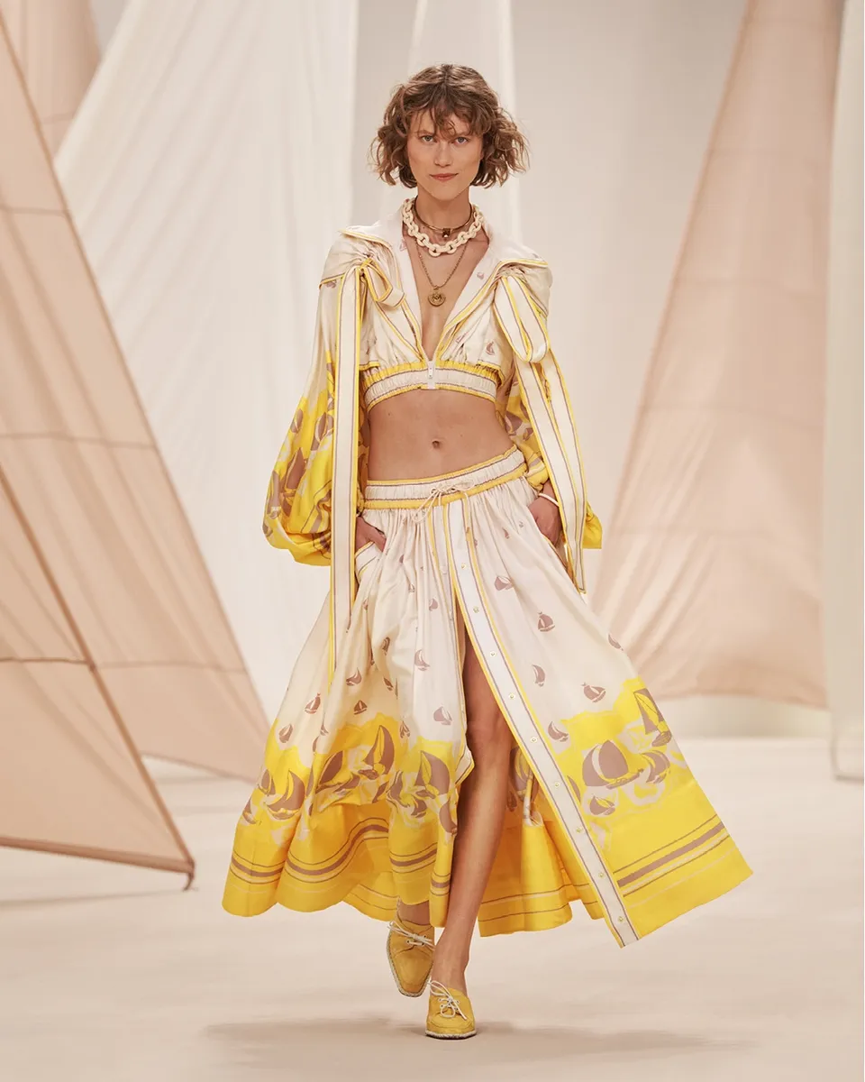 High Tide Silk Skirt & Jacket