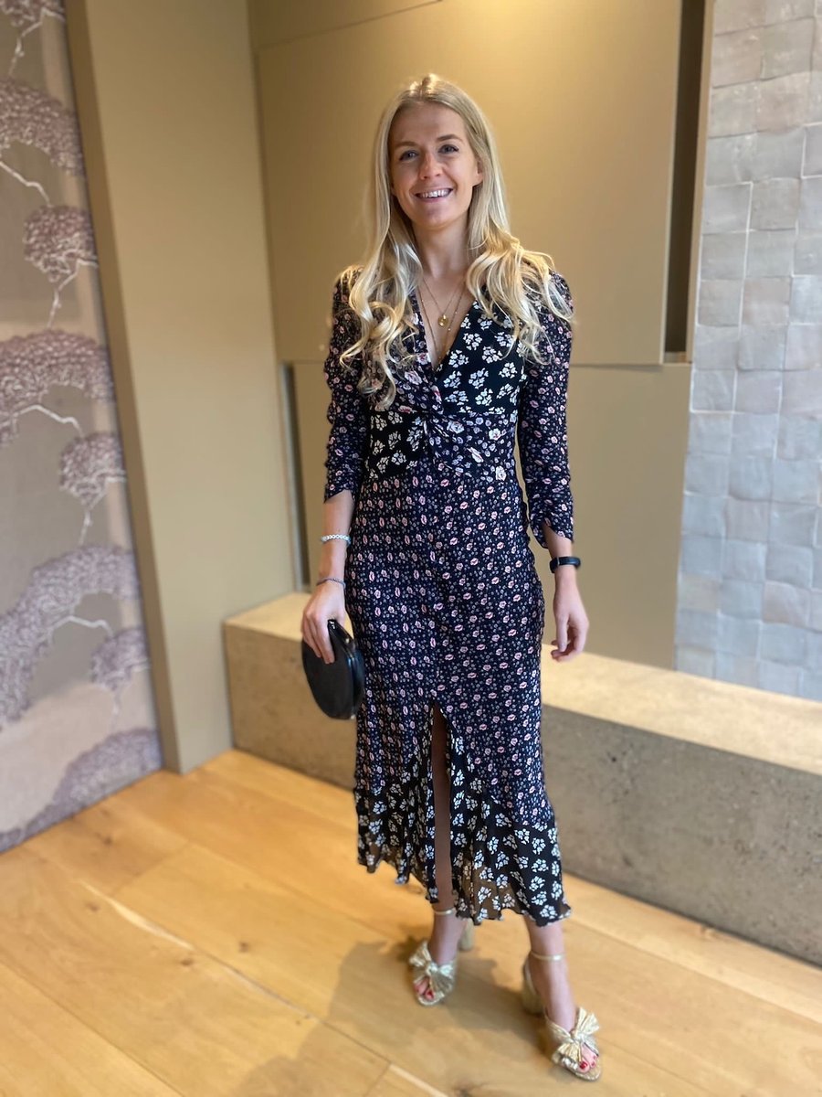 Rixo Chelsea - Black Micro Bunch Floral Long Dress