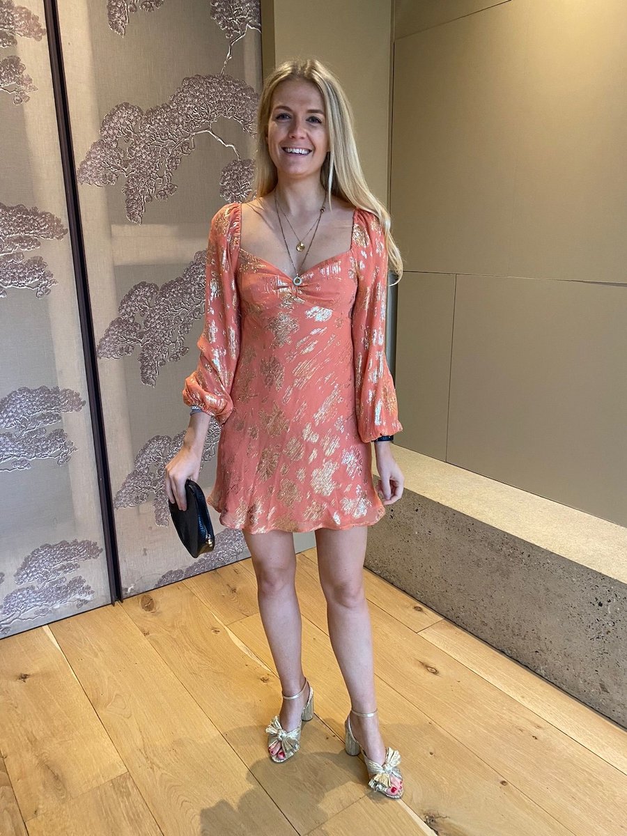 Rixo Paris - Silk-Metallic Dress Coral