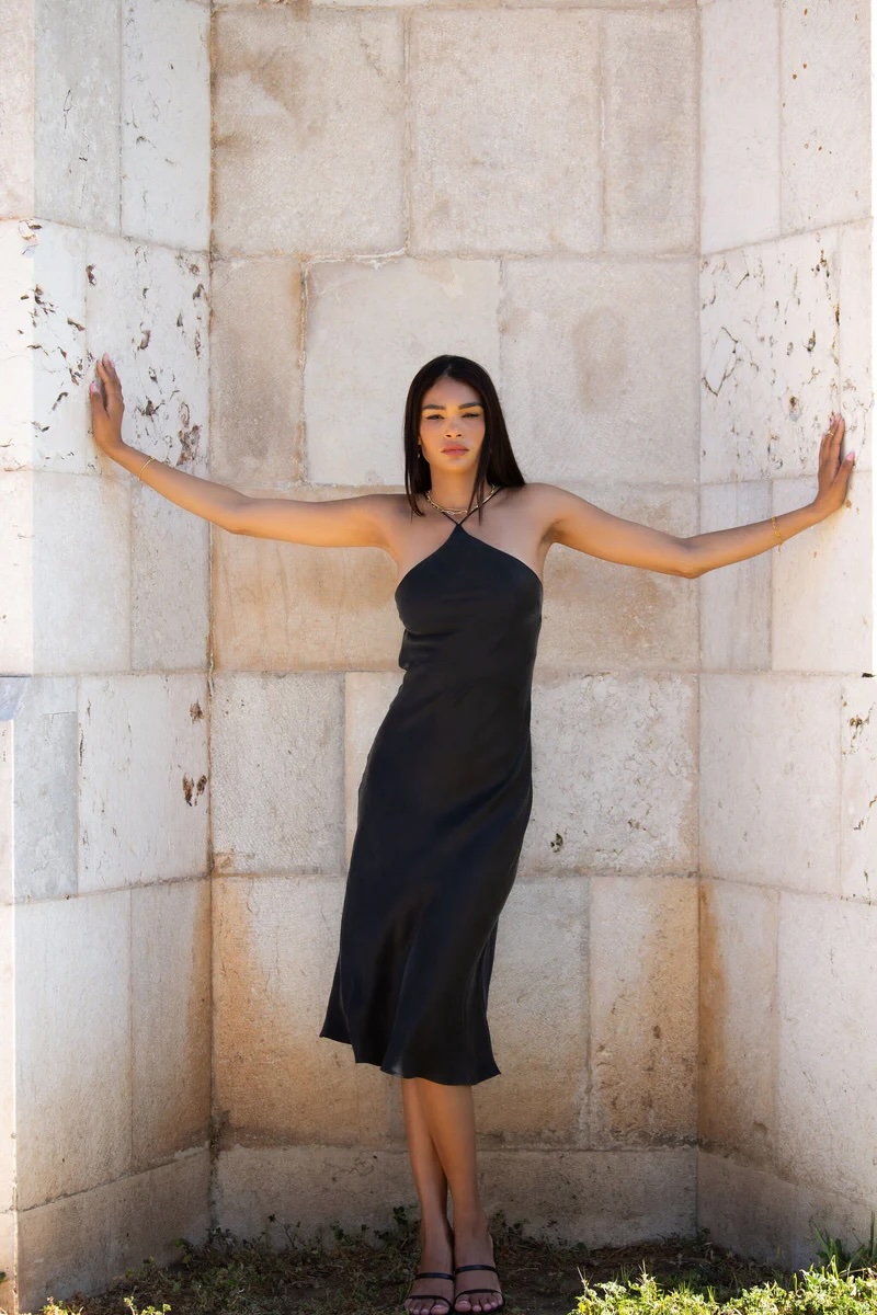 Anaphe Halterneck Black Dress