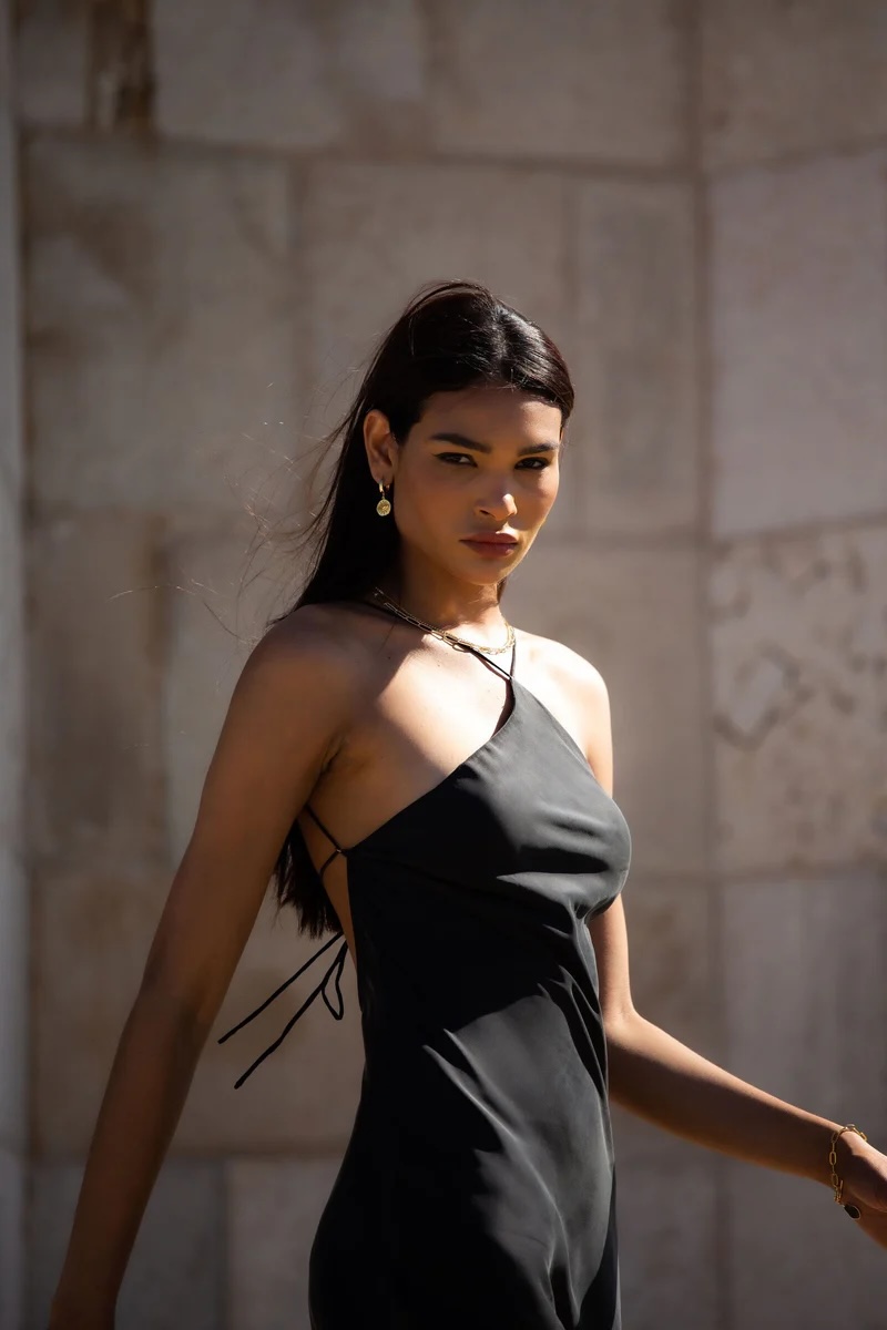 Anaphe Halterneck Black Dress