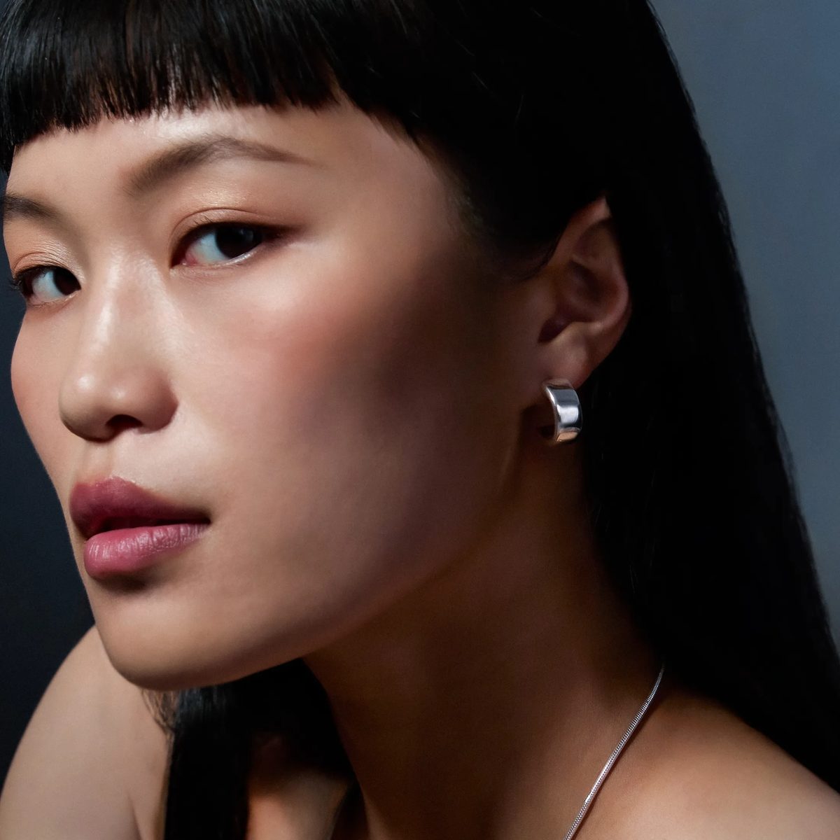 Flat Edge Hoop Earrings