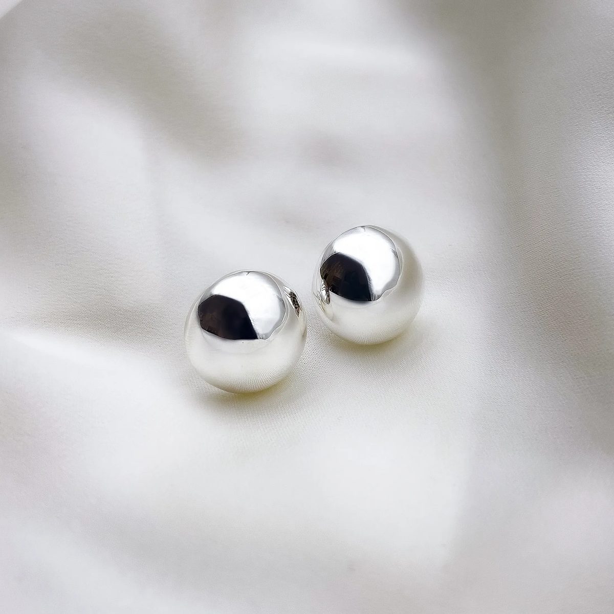 Half-Dome Stud Earrings