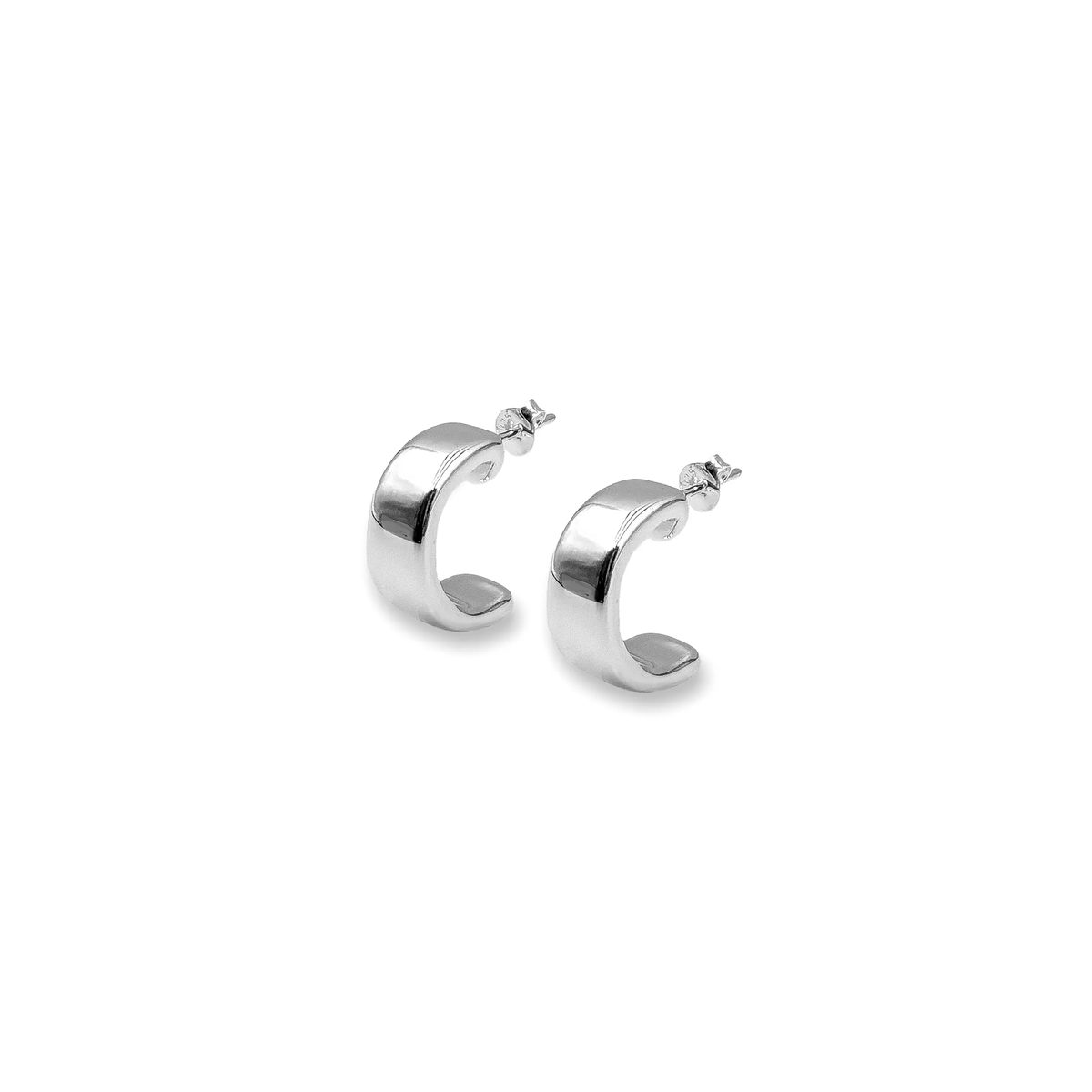 Flat Edge Hoop Earrings