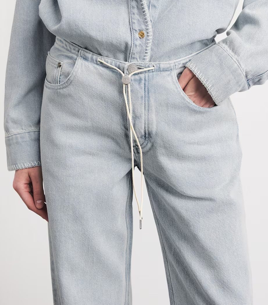Still Here Drawstring Cool Wide-Leg Jeans